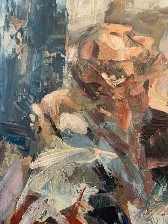 Dipinto a olio su tela 'Human Material' di Massimo Paterna, anni '90, Dipinti e disegni, Figuratief (foto 8 di 8)