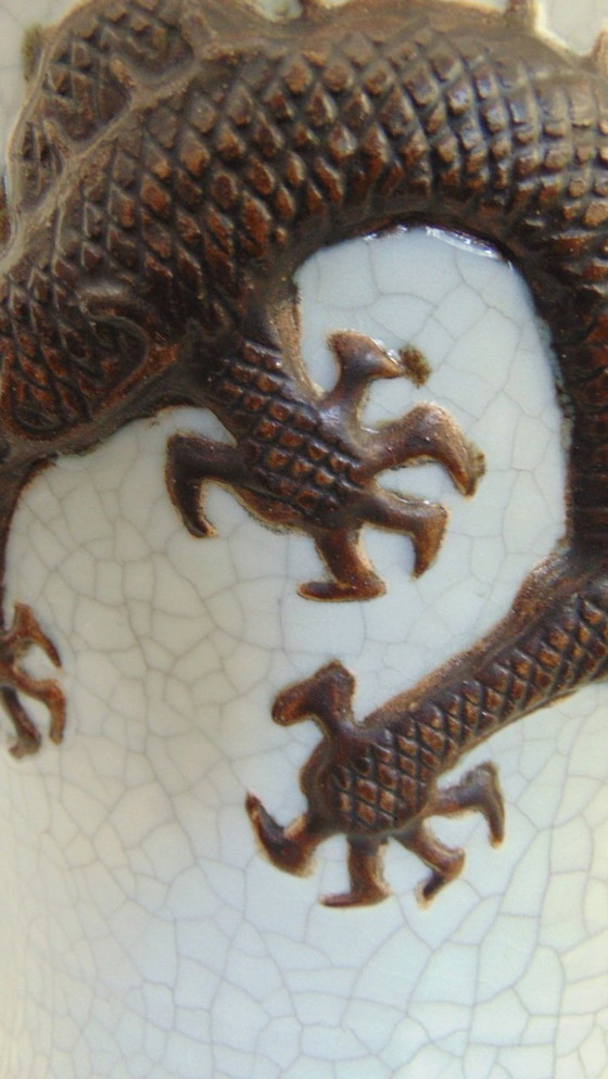 Image 1 of Große Vase aus Craquelé-Ware aus Nanking, 19.