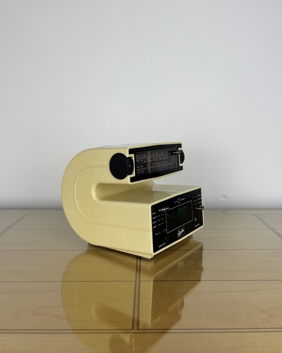 Image 1 of Orologio radio Graetz Form 100A, anni &#39;70, era spaziale, sveglia vintage, orologio digitale, design di metà secolo, Germania