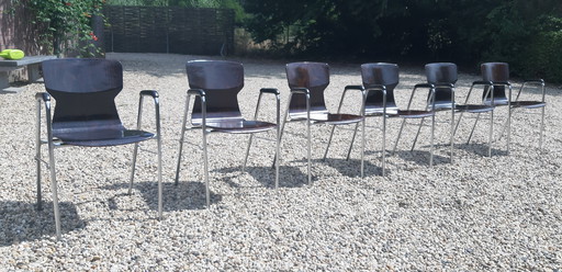 6 x Chaise design empilable Eromes Pagholz