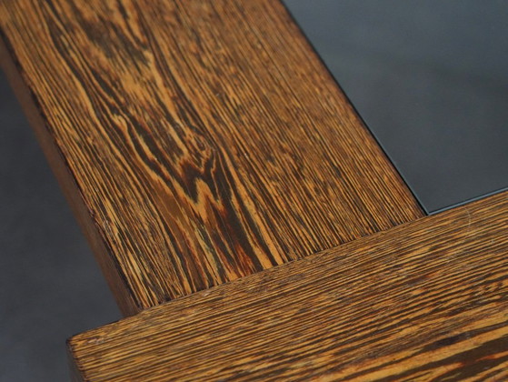 Table basse moderniste en wengé et verre, Pays-Bas, années 1970 – Tables basses, Bois (photo 5 of 7)