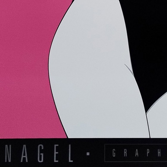 Image 1 of Precioso póster artístico original de Patrick Nagel "Pin Up" de los años 90