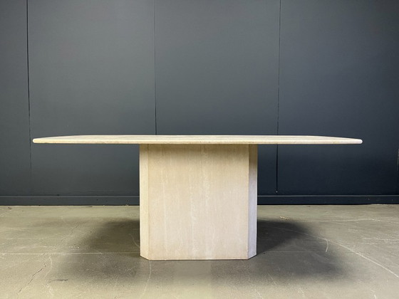 Image 1 of Vintage travertine dining table, 1970s 