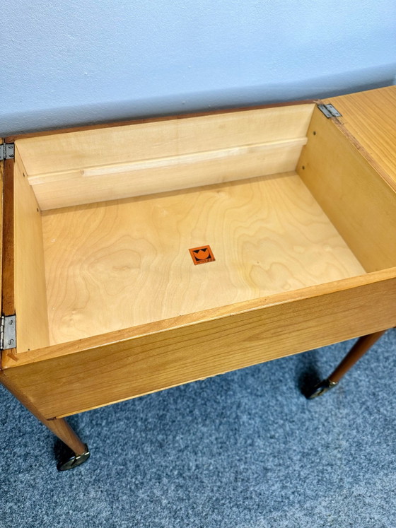 Mid Century Sewing Cart Danish Design Lotos 226 Teak 60s, Bar carts, Wood, Brown (photo 6 of 15)