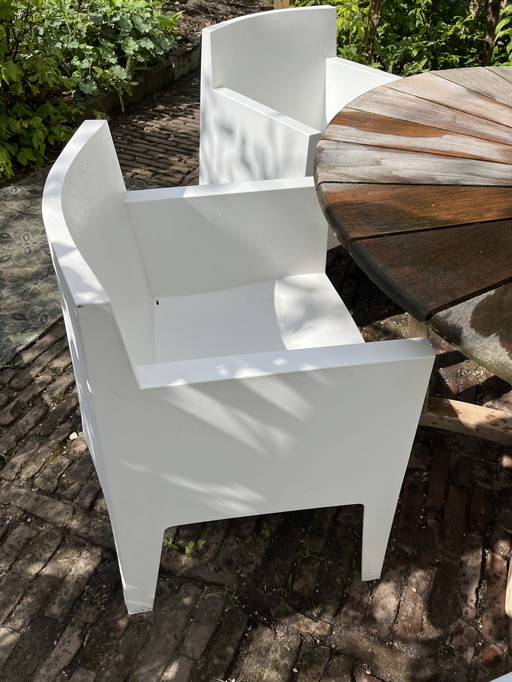 6x Philippe Starck Speelgoed Wit Tuinstoelen
