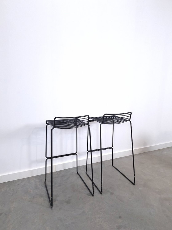Set of 2 Black HAY Barstools, Hee Welling – Metal (photo 11 of 12)