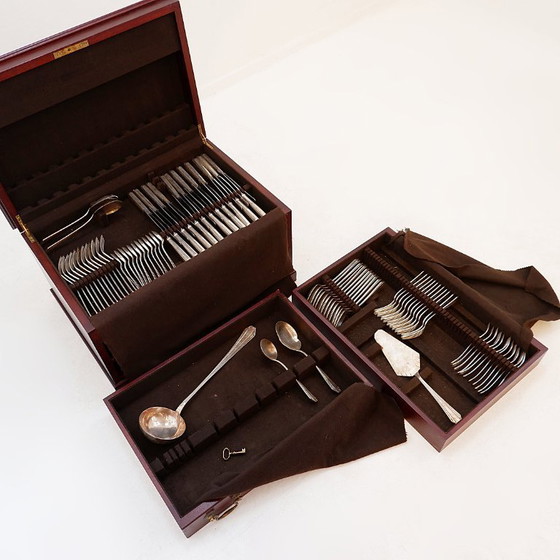 Image 1 of Set di posate Christofle &quot;Régence&quot; e set di posate argentate (90 pezzi)