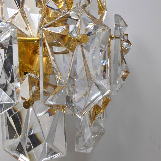 Image 1 of Kinkeldey wall lamps set of 2, 70s mid-century gilded glass