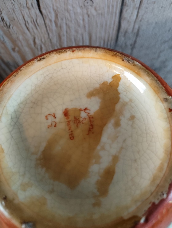 Image 1 of Beautiful Set of 3 Vintage Satsuma Ginger Jars