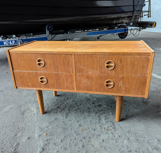 Vintage teak Deense ladenkast- 1960s