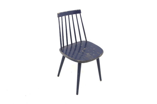 Miniature: Scandinavian beechwood chair "Pinnstol", Sweden, 1960