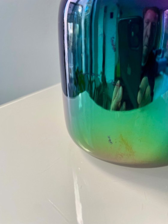 Image 1 of Conjunto de jarrón multicolor y 2 candelabros – efecto arcoíris