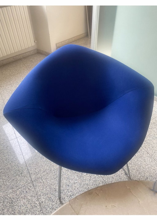 Harry Bertoia 5 Chaises Diamant Bleu