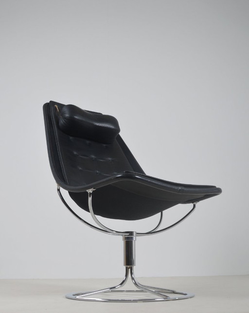 Schwedischer Jetson 66 Sessel aus Leder von Bruno Mathsson für Dux