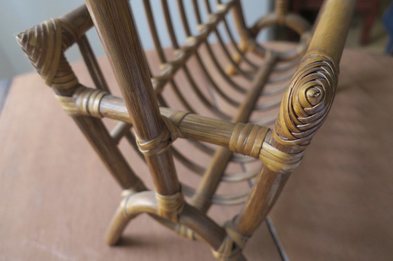 Image 1 of Revistero de bambú de mediados de siglo, década de 1960