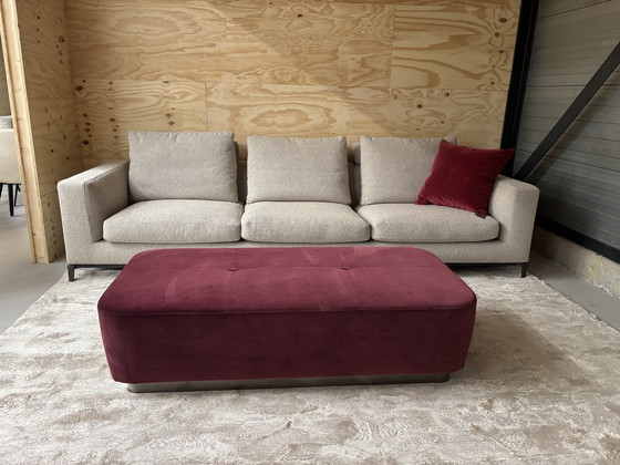 Image 1 of Minotti Jacques Ottoman Füllfederhalter, G Hunt Samt, 38 x 70 x 145 cm