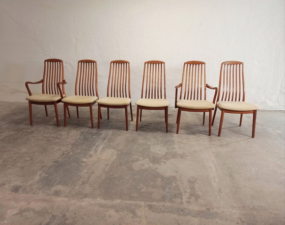 Image 1 of 6 sedie da pranzo danesi di metà secolo di Schou Andersen