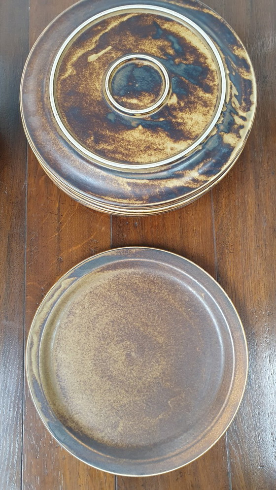 Image 1 of Vaisselle vintage 50pcs assiettes LILIEN PORZELLAN Autriche Caroline série Umbra brutaliste