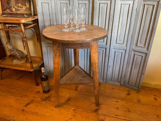 Cricket Table Side Table 19th Century, Wood, Brown, Rustic (photo 10 of 10)