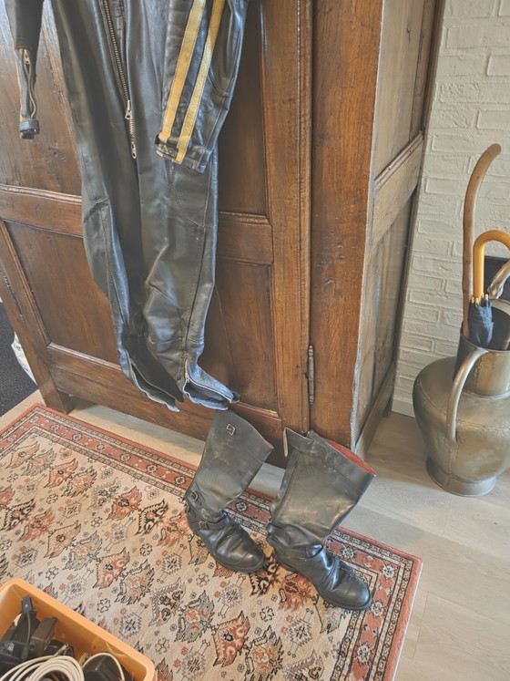 Image 1 of Vintage motopak in leer