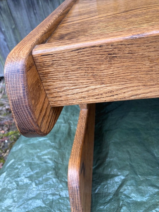 Brutalist Chalet Coffee Table - Solid Oak