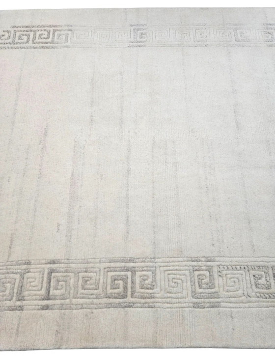 Image 1 of Hand-knotted modern oriental wool rug Cream Nepal 158x236cm