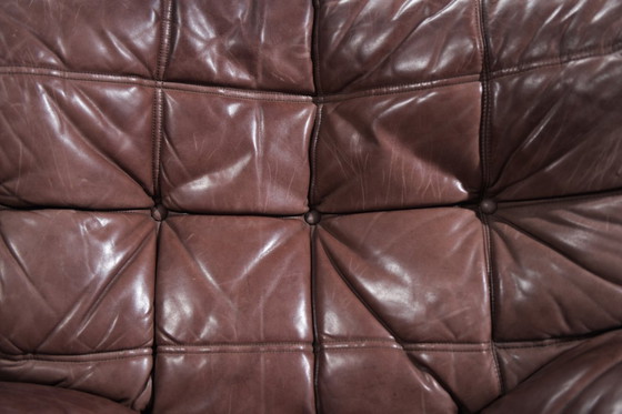 Image 1 of Divano Kashima in pelle vintage del 1982 di Michel Ducaroy per Ligne Roset Francia