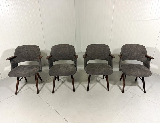 Image 1 of 4 X sillas de comedor Cees Braakman FT30 Pastoe, Países Bajos 1950