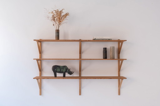 Zeldzame wall unit van Børge Mogensen voor Fredericia Stolefabrik, Denemarken 1956.