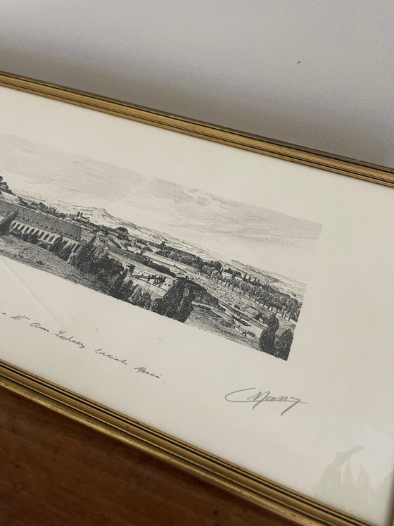 Magnificent lithograph of Metz, signed C. MASSON 1975 – Lithographs & prints (photo 3 of 6)