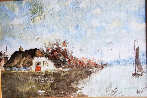 Image 1 of Landschaftsgemälde, kleines Format