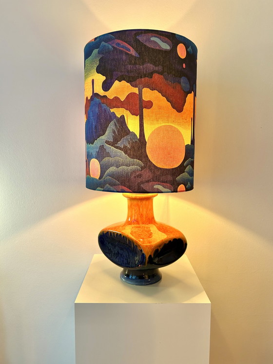 Image 1 of Era espacial: Lámpara de mesa Cari Zalloni, pieza rara, para PAN Keramik / Goebel.