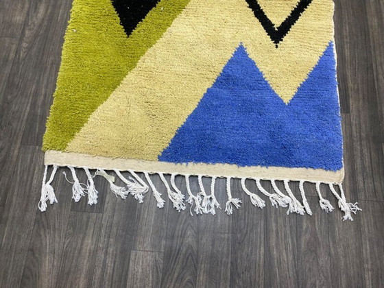Image 1 of Mehrfarbige Berber-Tapis aus Leinen, 250 cm x 150 cm