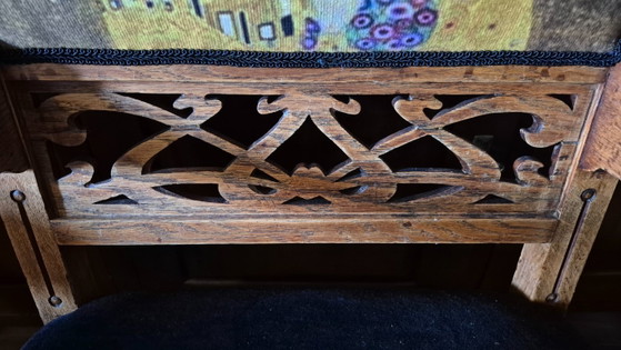 Art Nouveau Klimt Chair - Unique Piece – Chairs and lounge chairs, Textile, Wood (photo 4 of 5)