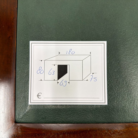 Scrivania inglese classica in pelle verde – Scrivanie, Leather, Wood (photo 21 of 21)