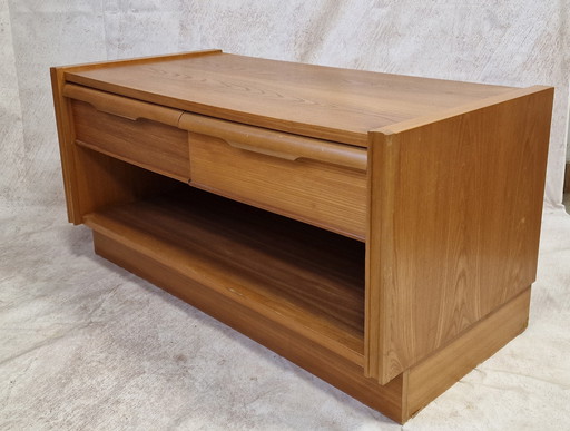 Vintage Wooden TV Stand From Simat Freres Doubinski