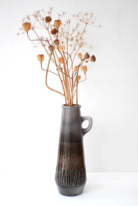 Image 1 of Mid-century Scandinavian modern art design pottery vases in ceramic by Ingrid Atterberg for Upsala Ekeby, Sweden, 1970s, set of