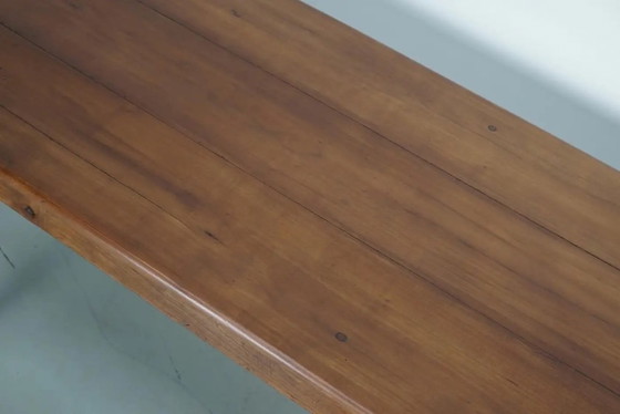 Image 1 of Early 20th-century French rustic country dining table made of fruitwood