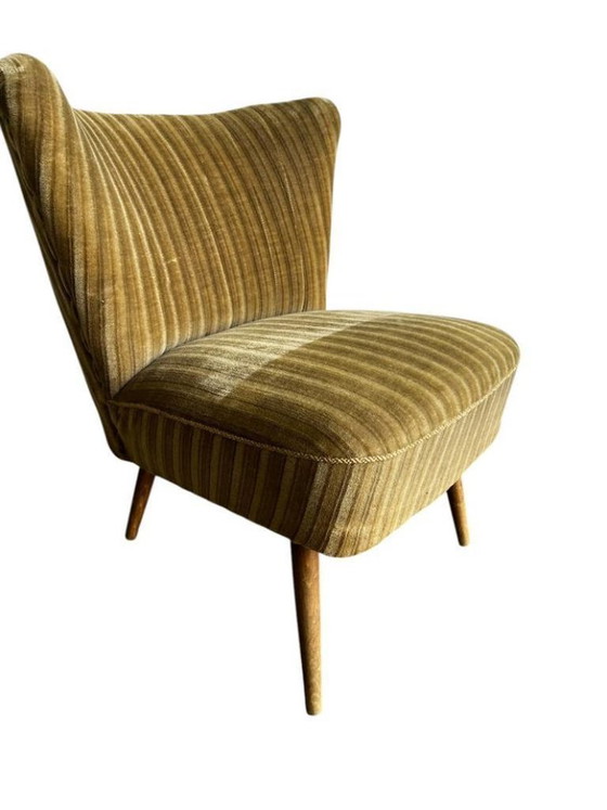 Image 1 of Fauteuil cocktail vintage doré / fauteuil une place