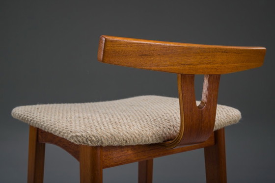 Image 1 of Taburetes de bar de teca de estilo danés moderno de Dyrlund, Dinamarca, década de 1960, juego de 2