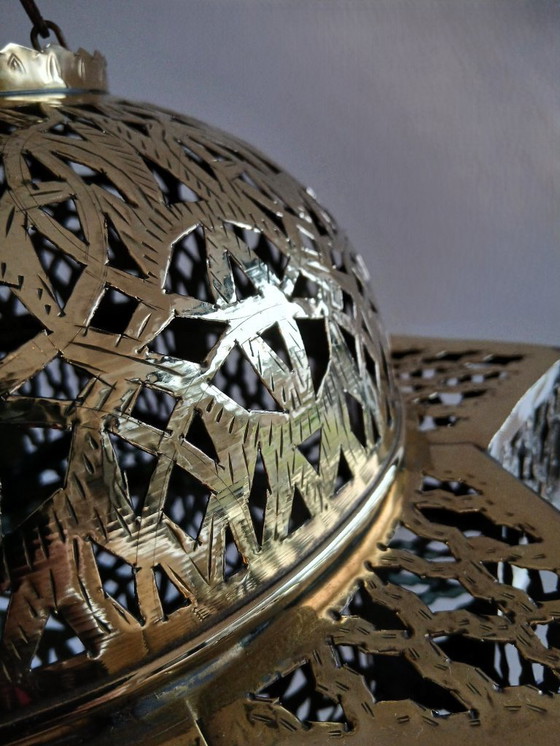 Image 1 of Lampada a sospensione in filigrana orientale fatta a mano