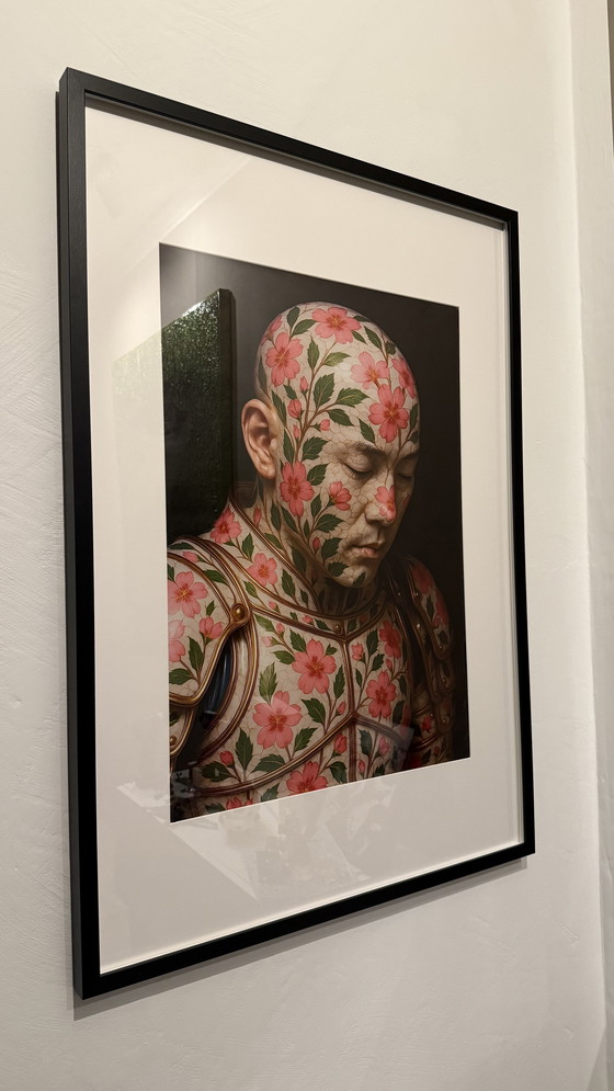 Image 1 of Kintsugi Samurai Sakura Warrior di Rotan Hunt Murale