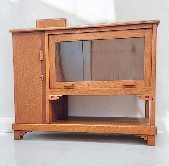 Image 1 of Mobiletto Art Déco, cassettiera della scuola di Amsterdam