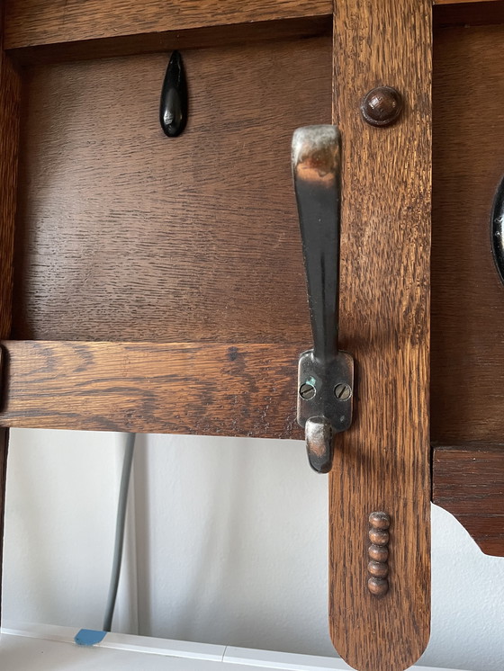 Image 1 of Antieke kapstok met spiegel