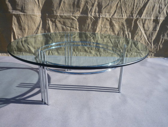 Glass and Chrome Coffee Table (photo 3 of 7)