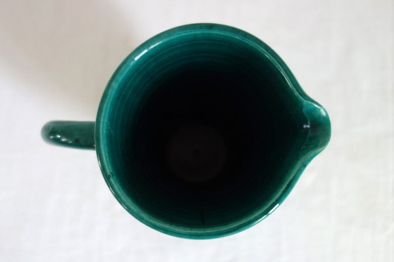 Vaso brocca in ceramica Accolay, anni '60, Accessori da tavola, Verde, Vintage (foto 6 di 12)