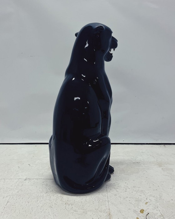 Image 1 of Black Panther Ceramic Statue
