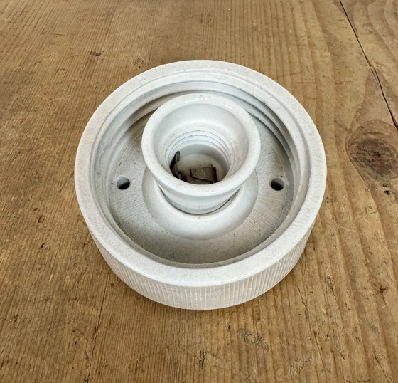 Image 1 of Vintage White Porcelain Wall Light, 1970s