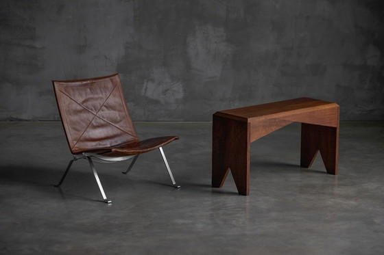 Image 1 of Mid-Century Walnut Bench, France, Late 20th Century