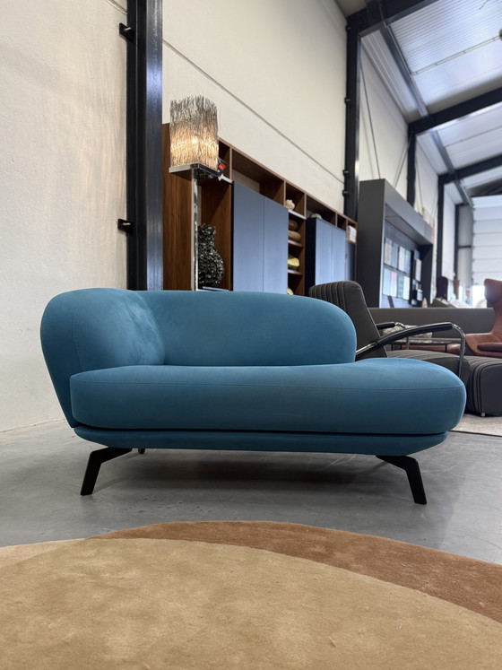 Image 1 of Leolux Flint Chaise Longue Blauw Alcantara